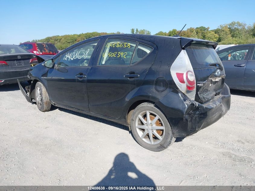 2012 Toyota Prius C VIN: JTDKDTB33C1502392 Lot: 12408638