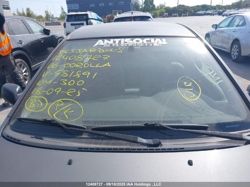 2006 Toyota Corolla Ce/Le/S VIN: 2T1BR32E56C581891 Lot: 12408727