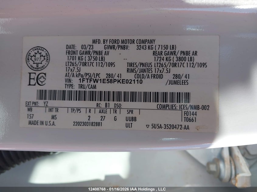 1FTFW1E58PKE02110 2023 FORD F-150 photo no. 18
