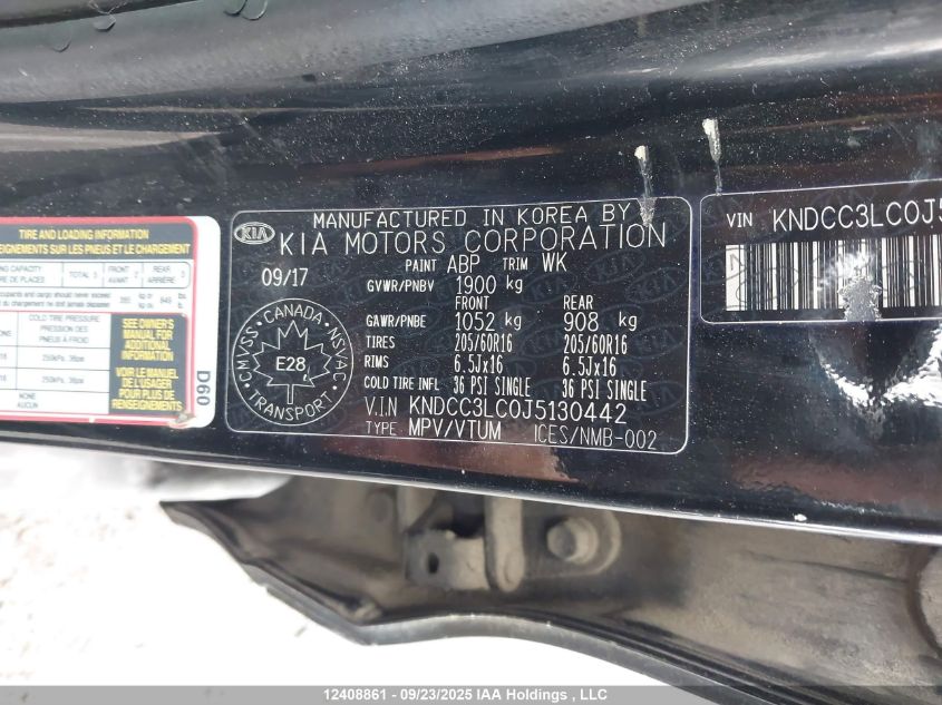 2018 Kia Niro Ex/Ex Premium VIN: KNDCC3LC0J5130442 Lot: 12408861