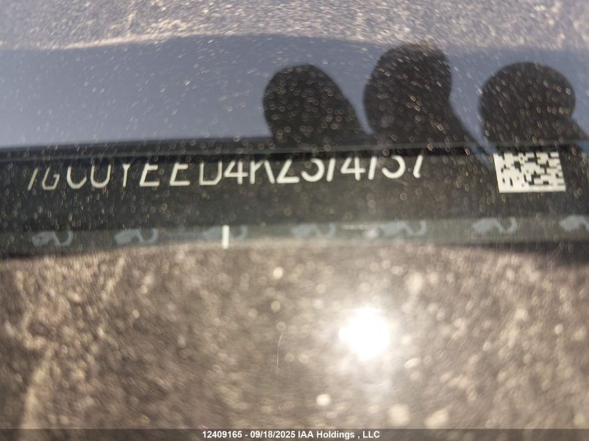 2019 Chevrolet Silverado 1500 Rst VIN: 1GCUYEED4KZ314137 Lot: 12409165