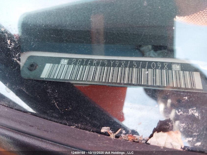 2008 GMC Sierra 1500 Sle/Slt VIN: 2GTEK19Y981311098 Lot: 12409168