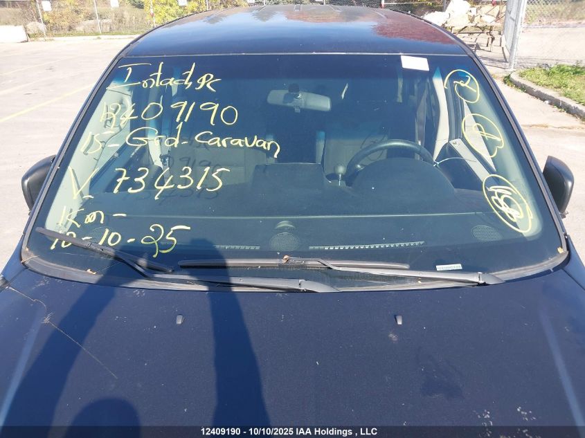 2015 Dodge Grand Caravan VIN: 2C4RDGBG4FR734315 Lot: 12409190