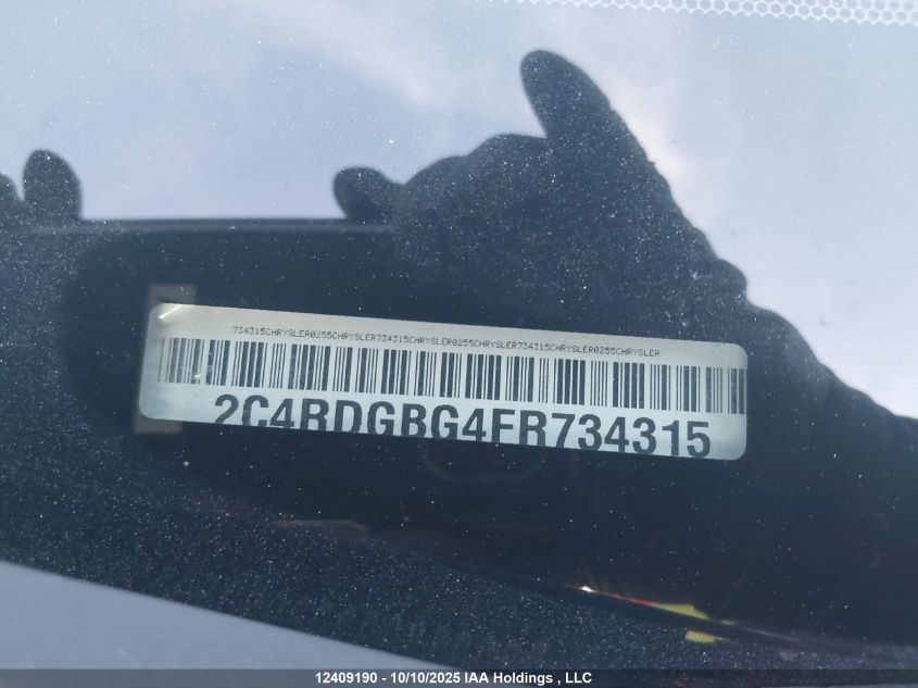 2015 Dodge Grand Caravan VIN: 2C4RDGBG4FR734315 Lot: 12409190