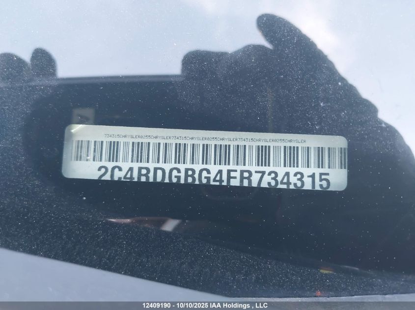 2015 Dodge Grand Caravan VIN: 2C4RDGBG4FR734315 Lot: 12409190