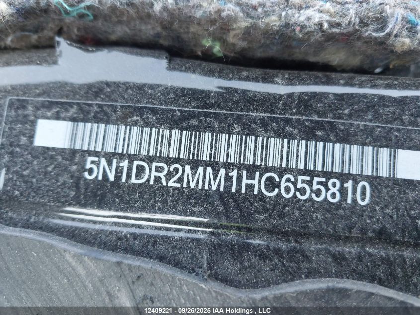 2017 Nissan Pathfinder Platinum/S/Sl/Sv VIN: 5N1DR2MM1HC655810 Lot: 12409221
