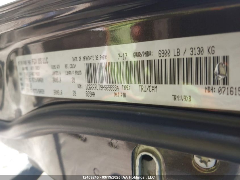 2017 Ram 1500 Slt VIN: 1C6RR7LT9HS856884 Lot: 12409245