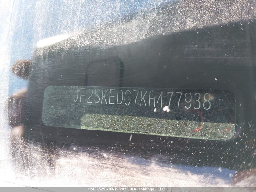 2019 Subaru Forester 2.5I Convenience VIN: JF2SKEDC7KH477938 Lot: 12409529