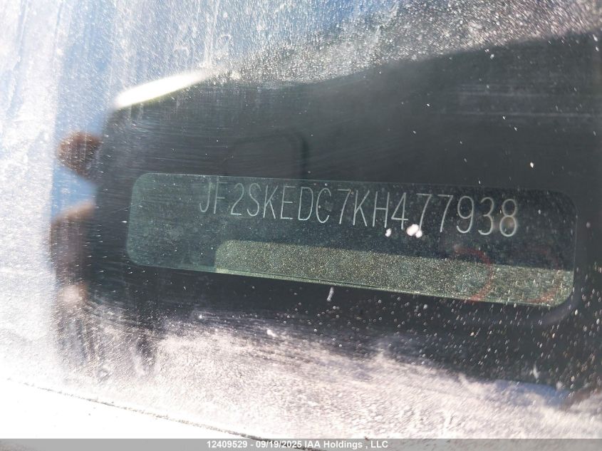 2019 Subaru Forester 2.5I Convenience VIN: JF2SKEDC7KH477938 Lot: 12409529