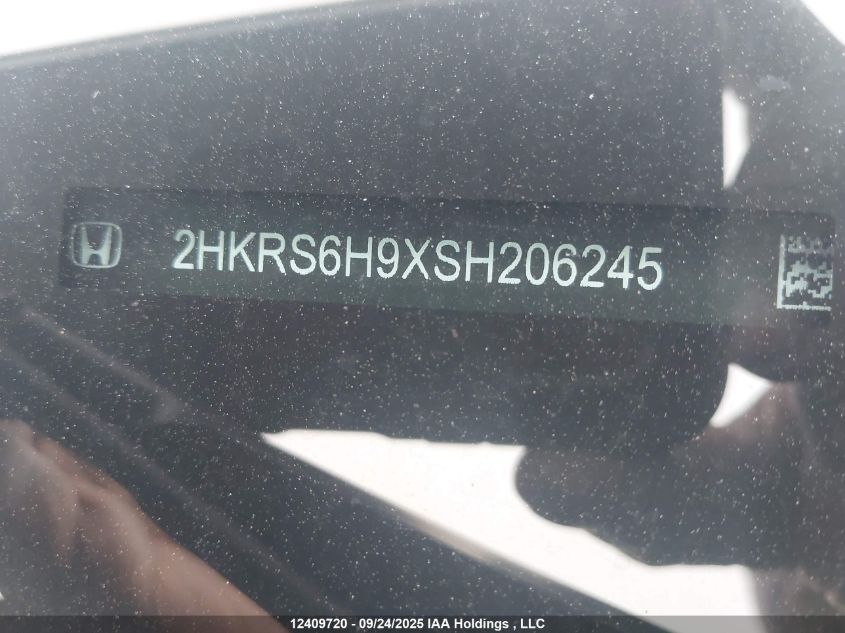 2025 Honda Cr-V Hybrid VIN: 2HKRS6H9XSH206245 Lot: 12409720