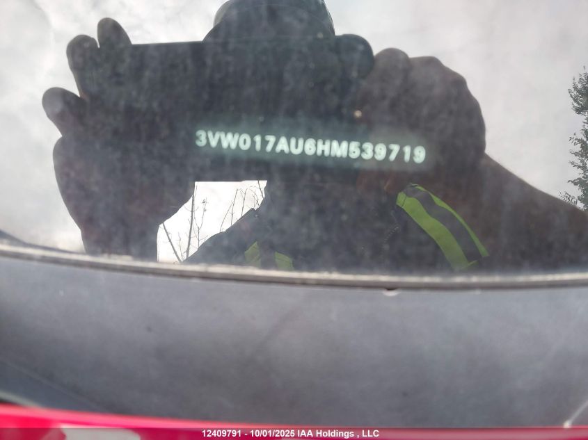 2017 Volkswagen Golf Sportwagen S VIN: 3VW017AU6HM539719 Lot: 12409791