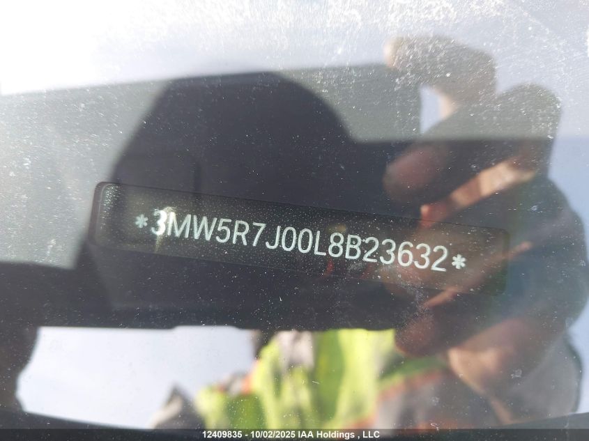 2020 BMW 330I xDrive VIN: 3MW5R7J00L8B23632 Lot: 12409835