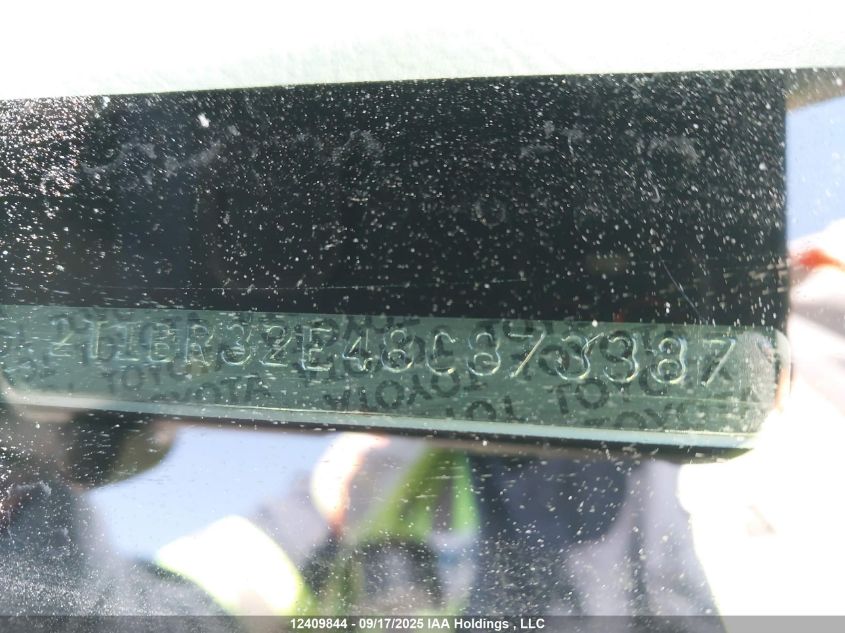 2008 Toyota Corolla Ce VIN: 2T1BR32E48C873387 Lot: 12409844