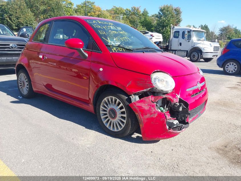 2012 Fiat 500 Sport VIN: 3C3CFFBRXCT107109 Lot: 12409973
