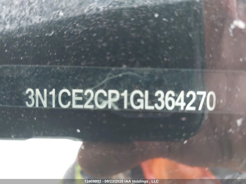 2016 Nissan Versa Note S/S Plus/Sv/Sl/Sr VIN: 3N1CE2CP1GL364270 Lot: 12409992