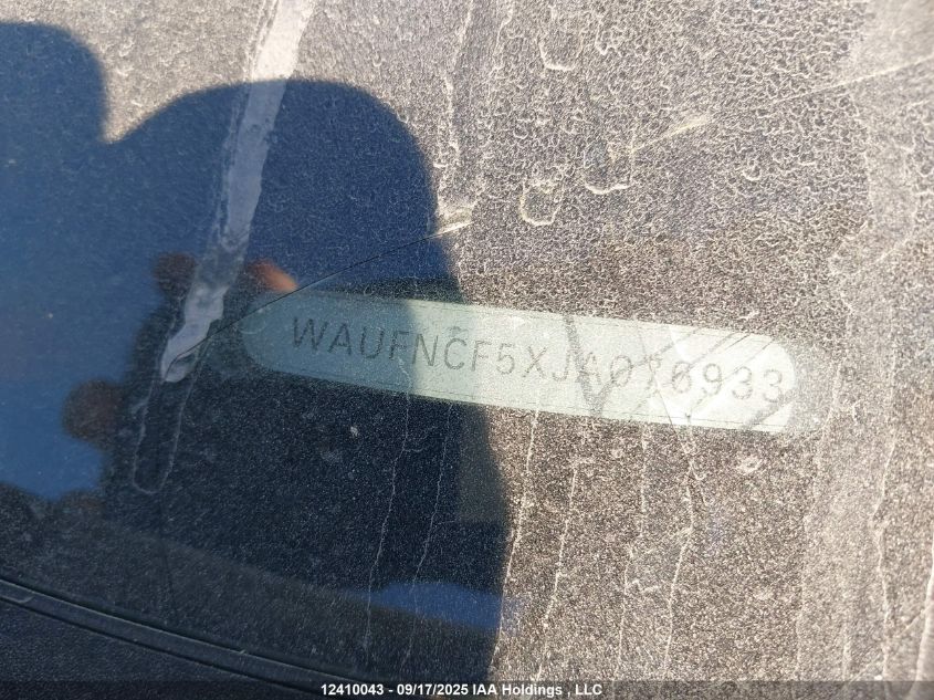 2018 Audi A5 Prestige S-Line VIN: WAUFNCF5XJA076933 Lot: 12410043