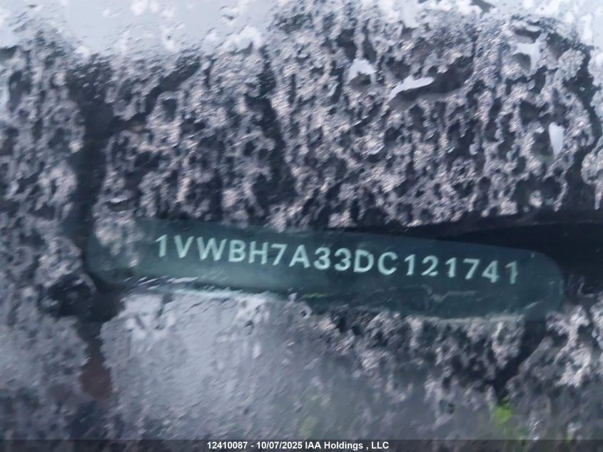 2013 Volkswagen Passat 2.5L Comfortline VIN: 1VWBH7A33DC121741 Lot: 12410087