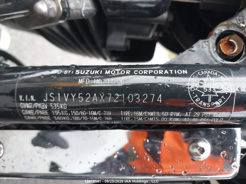 JS1VY52AX72103274 2007 SUZUKI  photo no. 10