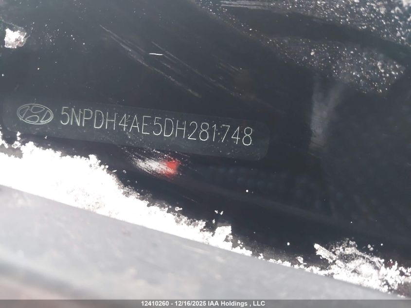 2013 Hyundai Elantra VIN: 5NPDH4AE5DH281748 Lot: 12410260