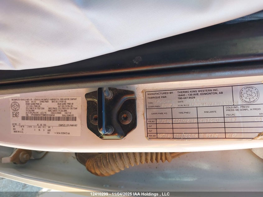 2021 Ford F550 Super Duty VIN: 1FD0W5HT5MED32434 Lot: 12410299