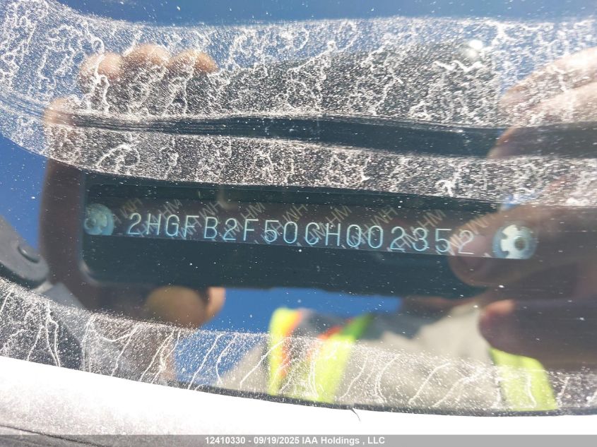 2012 Honda Civic Lx VIN: 2HGFB2F50CH002352 Lot: 12410330