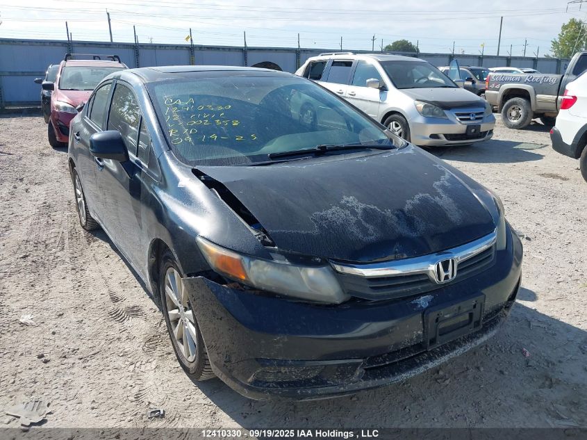 2012 Honda Civic Lx VIN: 2HGFB2F50CH002352 Lot: 12410330