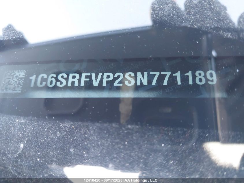 2025 Ram 1500 Sport VIN: 1C6SRFVP2SN771189 Lot: 12410420