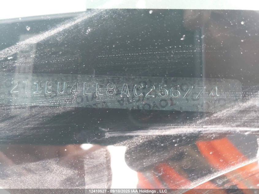 2010 Toyota Corolla VIN: 2T1BU4EE8AC256774 Lot: 12410527