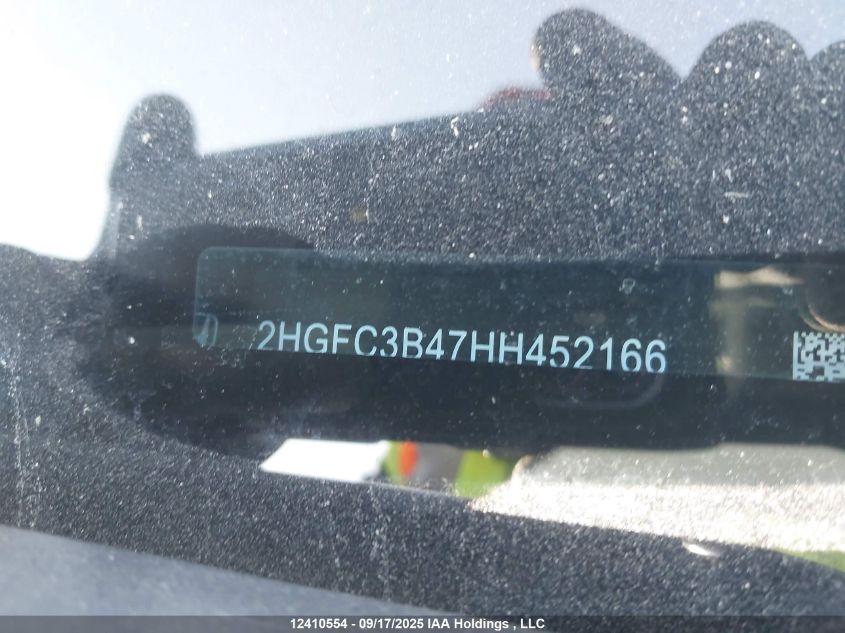 2017 Honda Civic Ex VIN: 2HGFC3B47HH452166 Lot: 12410554
