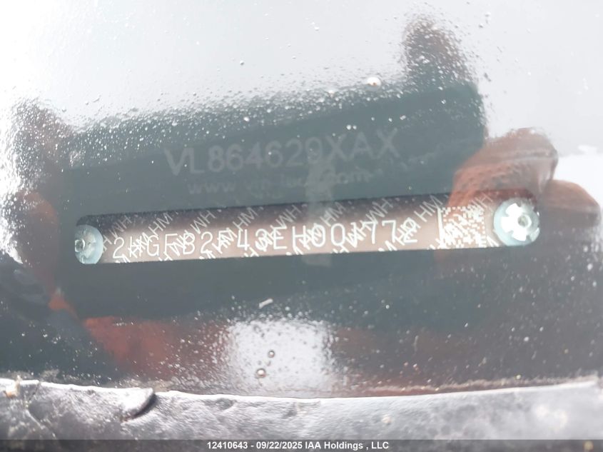 2014 Honda Civic VIN: 2HGFB2F43EH001772 Lot: 12410643