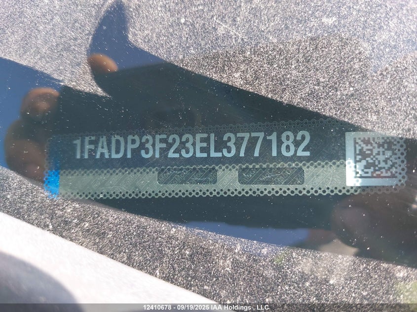 2014 Ford Focus Se VIN: 1FADP3F23EL377182 Lot: 12410678