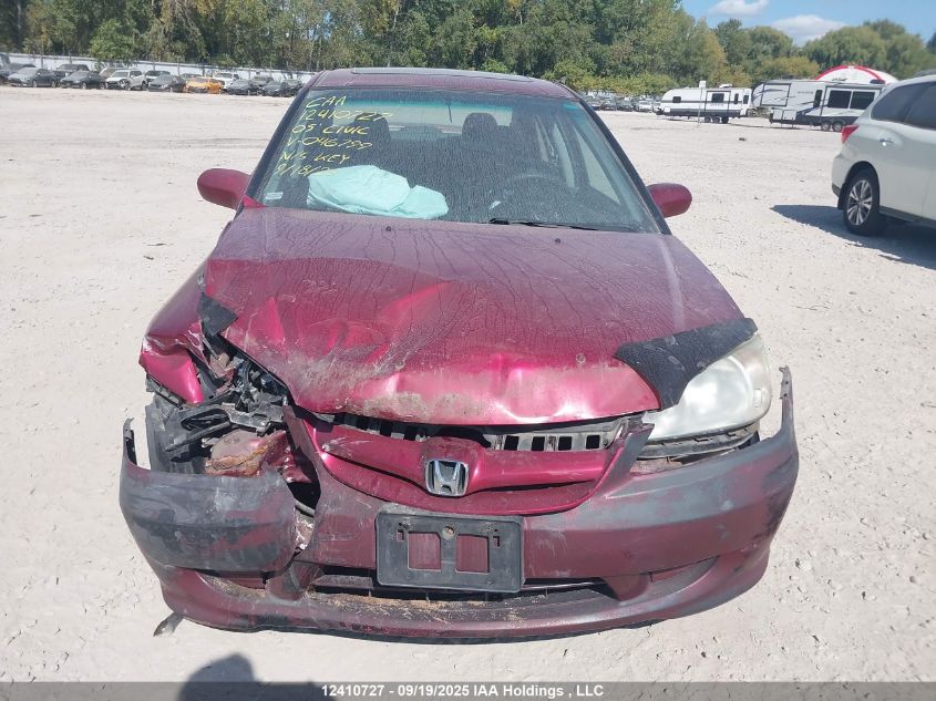 2005 Honda Civic Lx VIN: 2HGES16675H046799 Lot: 12410727