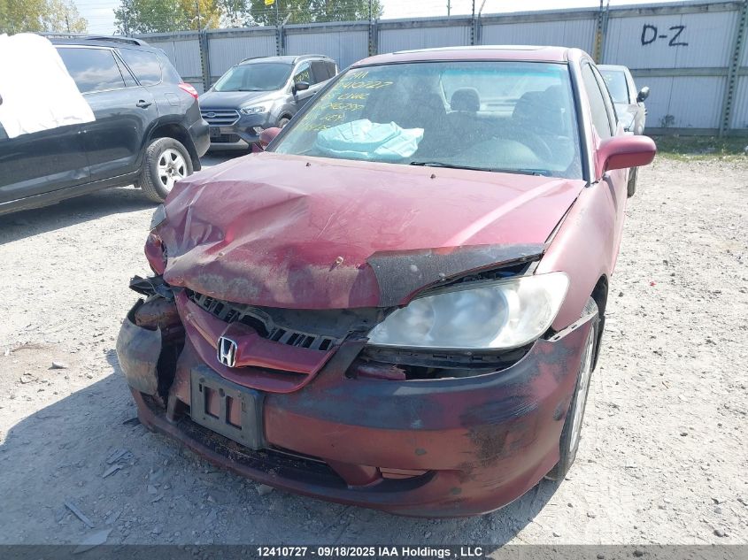 2005 Honda Civic Lx VIN: 2HGES16675H046799 Lot: 12410727