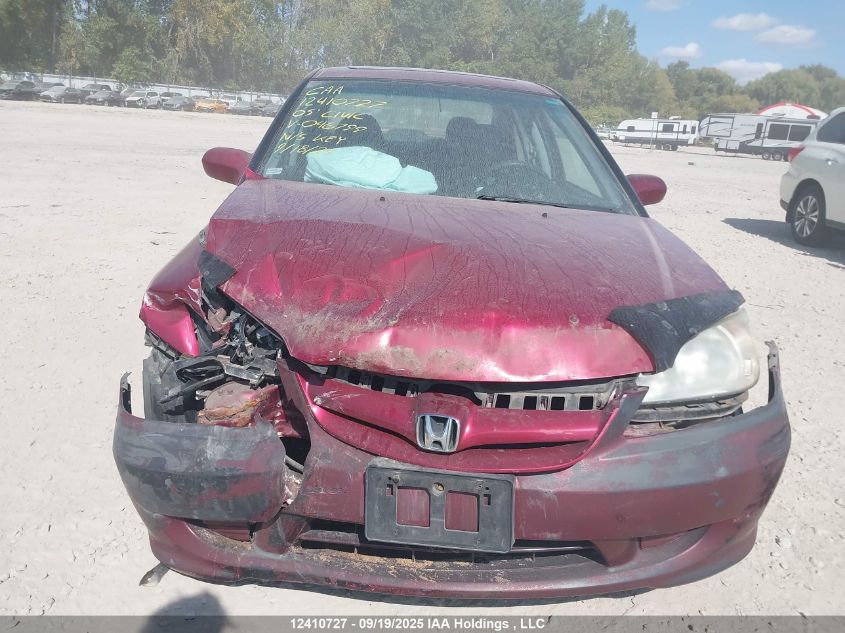 2005 Honda Civic Lx VIN: 2HGES16675H046799 Lot: 12410727