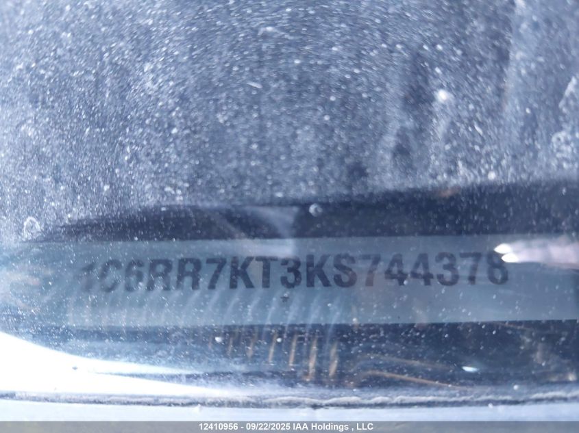 2019 Ram 1500 Classic St VIN: 1C6RR7KT3KS744378 Lot: 12410956