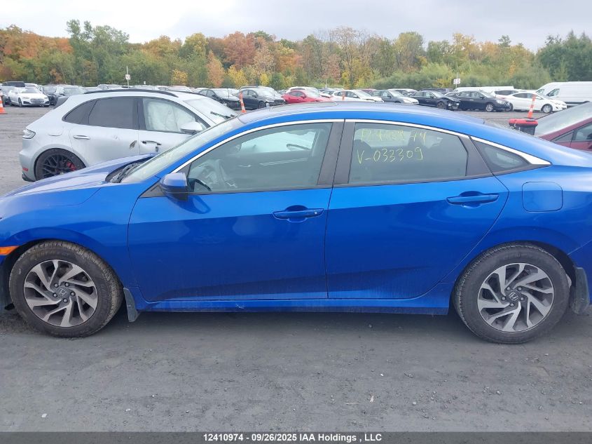 2016 Honda Civic Ex VIN: 2HGFC2F75GH033309 Lot: 12410974