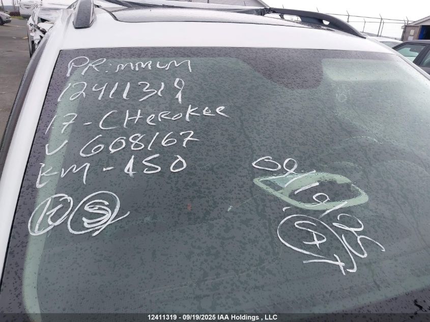 2017 Jeep Cherokee Limited VIN: 1C4PJMDS7HW608167 Lot: 12411319
