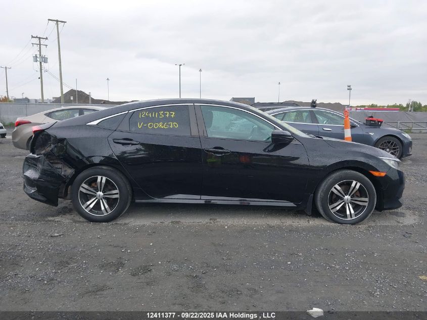2016 Honda Civic VIN: 2HGFC2E28GH008670 Lot: 12411377