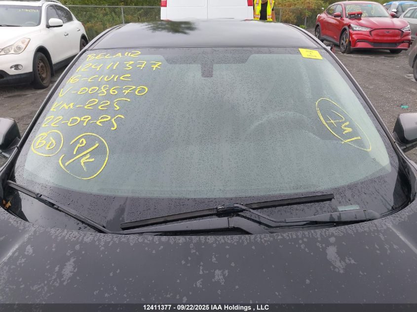 2016 Honda Civic VIN: 2HGFC2E28GH008670 Lot: 12411377