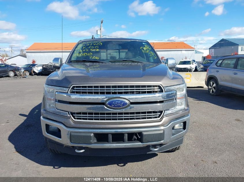 2019 Ford F150 Supercrew VIN: 1FTEW1E46KFD47368 Lot: 12411409