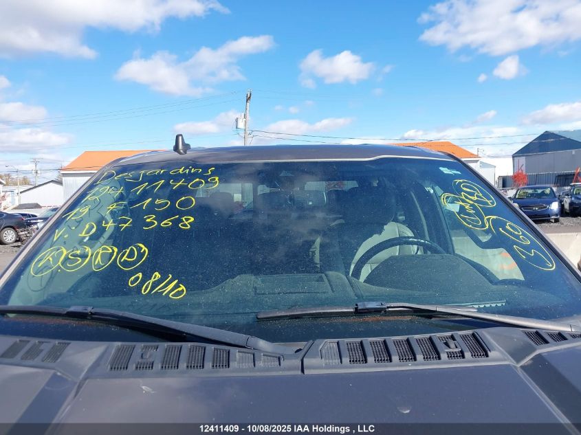 2019 Ford F150 Supercrew VIN: 1FTEW1E46KFD47368 Lot: 12411409