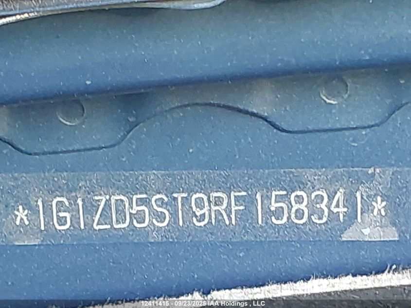 2024 Chevrolet Malibu 1Lt VIN: 1G1ZD5ST9RF158341 Lot: 12411415