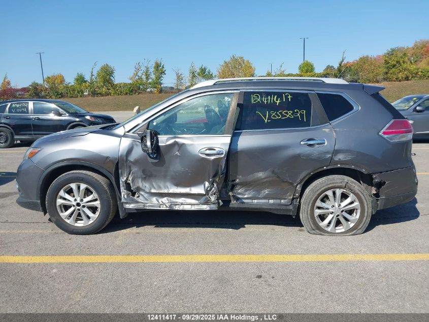 2016 Nissan Rogue S/Sv VIN: 5N1AT2MT0GC855829 Lot: 12411417