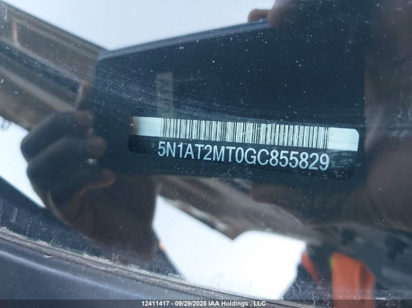2016 Nissan Rogue S/Sv VIN: 5N1AT2MT0GC855829 Lot: 12411417