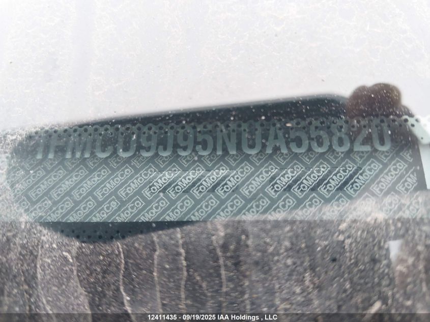 2022 Ford Escape Titanium VIN: 1FMCU9J95NUA55820 Lot: 12411435