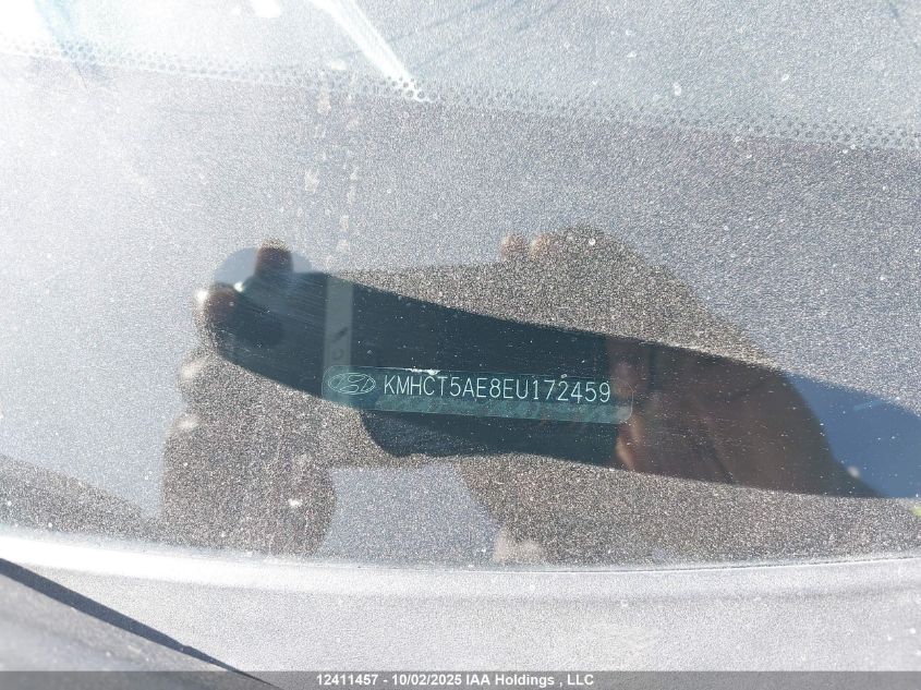 2014 Hyundai Accent Gls/Gs VIN: KMHCT5AE8EU172459 Lot: 12411457