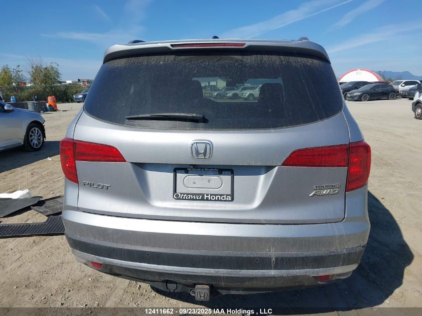 2018 Honda Pilot Touring VIN: 5FNYF6H98JB502040 Lot: 12411662