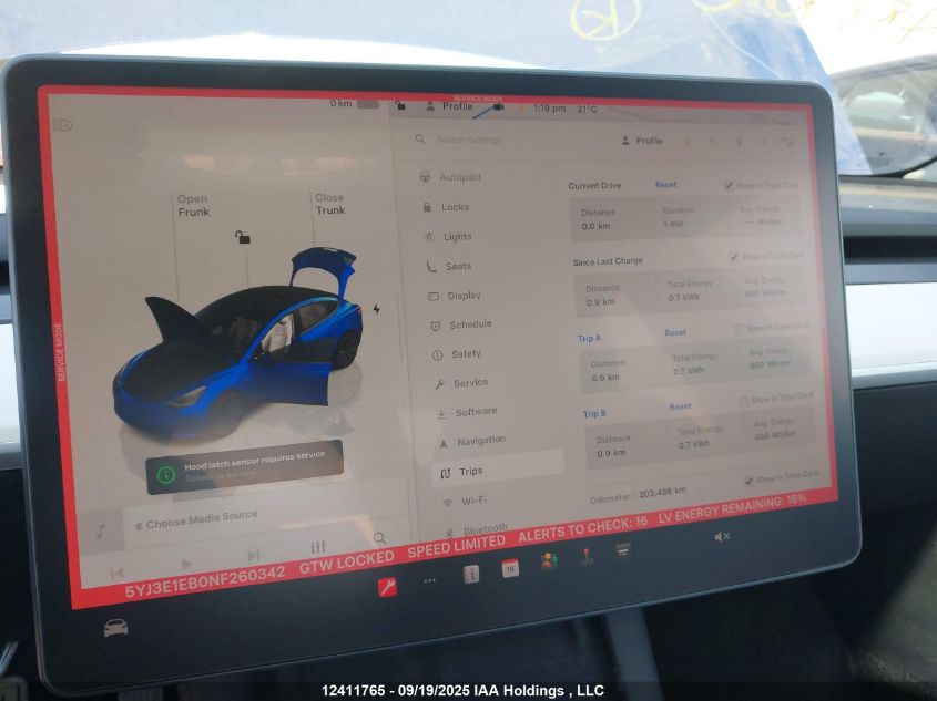 2022 Tesla Model 3 Long Range VIN: 5YJ3E1EB0NF260342 Lot: 12411765