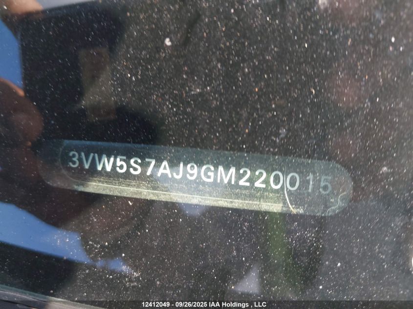 2016 Volkswagen Jetta Gli/Gli Autobahn VIN: 3VW5S7AJ9GM220015 Lot: 12412049