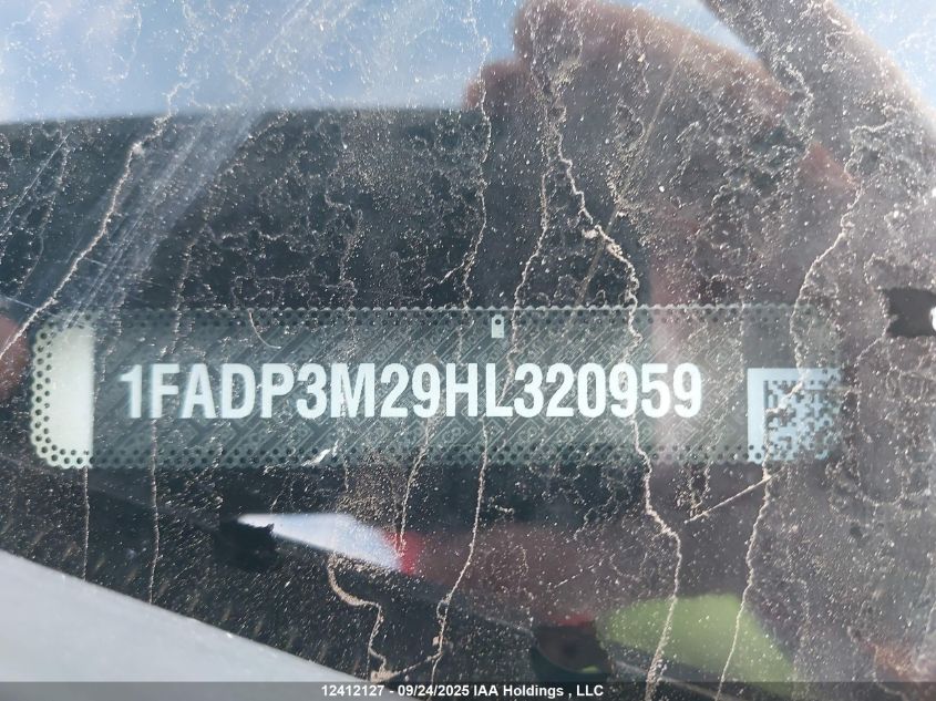 2017 Ford Focus Sel VIN: 1FADP3M29HL320959 Lot: 12412127